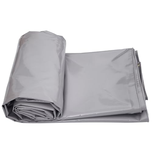 Waterproof Poly Tarp 5x15m with Grommets Grey K9734