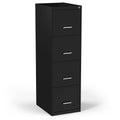 Black 4-Drawer Lockable File Cabinet V64055