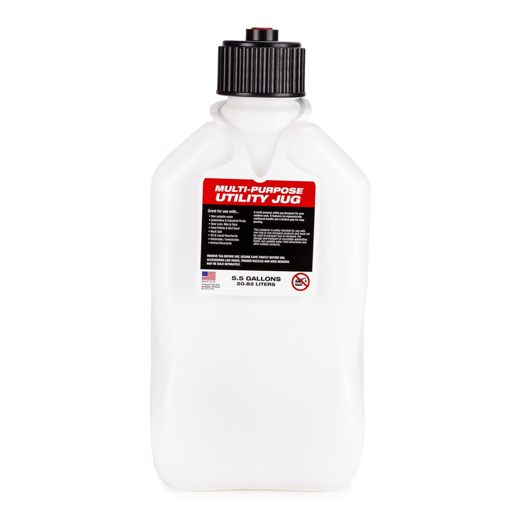 5.5 Gallon Utility Container with 14 Inch Hose, White (4 Pack) L135
