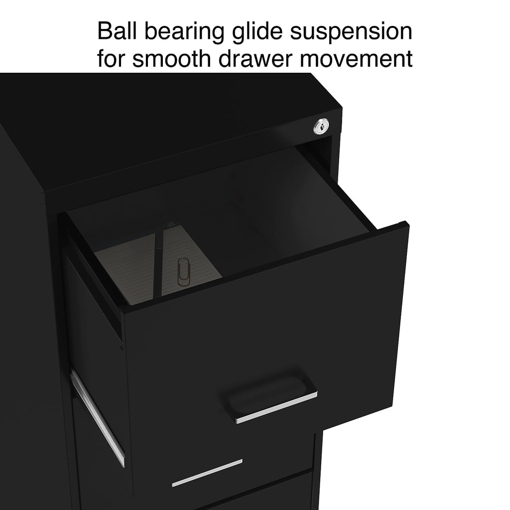 Black 4-Drawer Lockable File Cabinet V64055