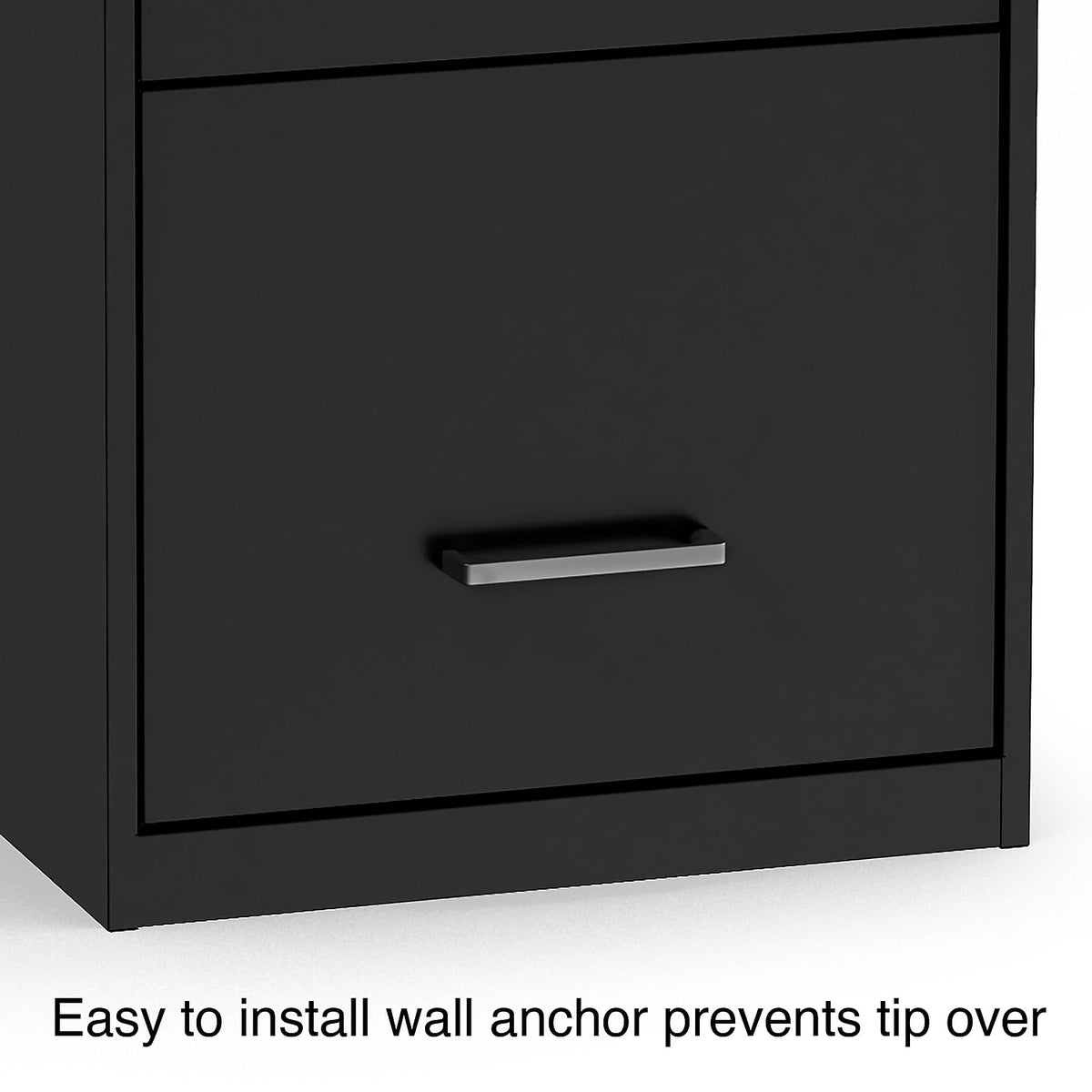 Black 4-Drawer Lockable File Cabinet V64055