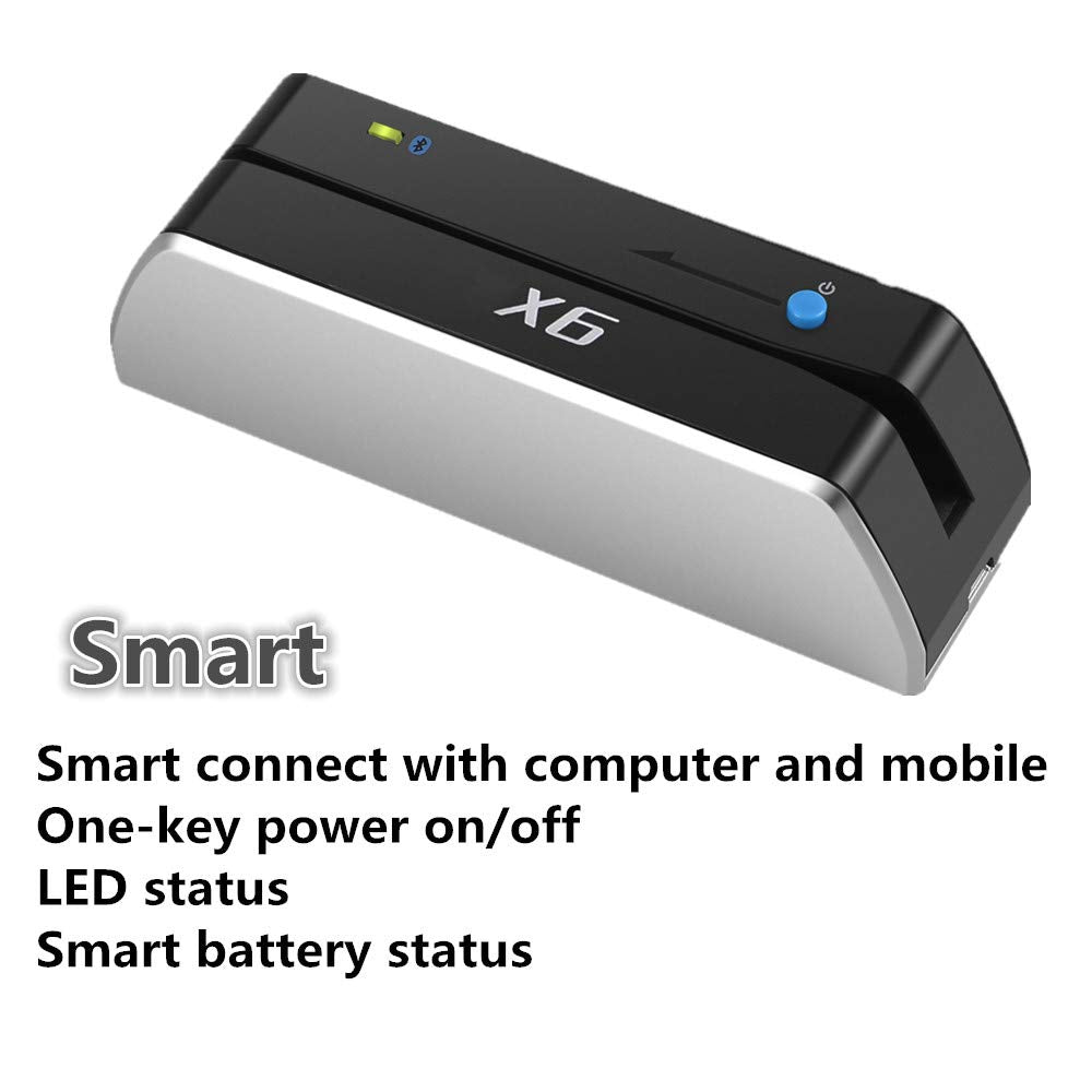 Bluetooth Magnetic Card Reader Writer USB 3 Tracks S781