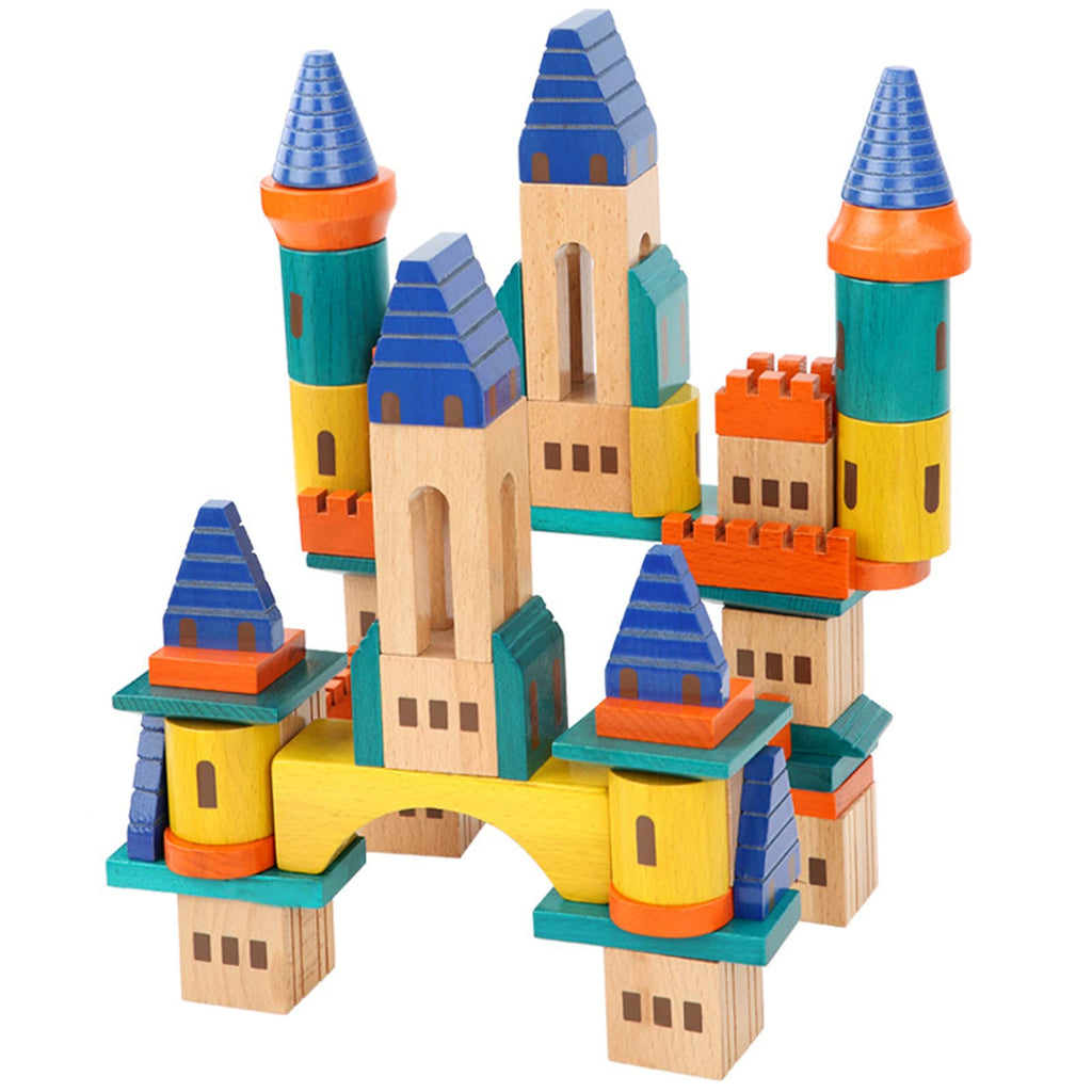69 Pcs Wooden Building Blocks Set M757