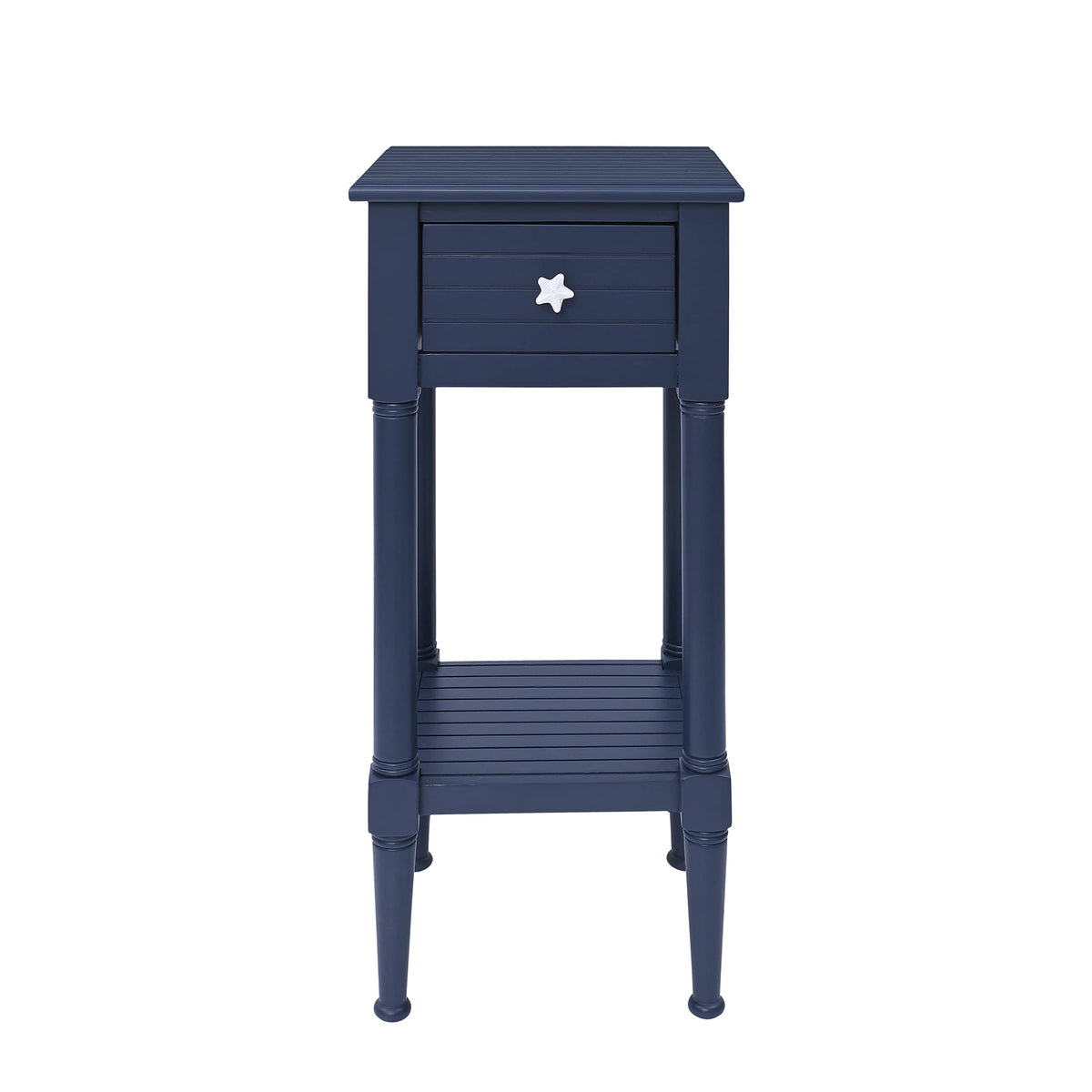 Navy Small Accent Table with Storage L192