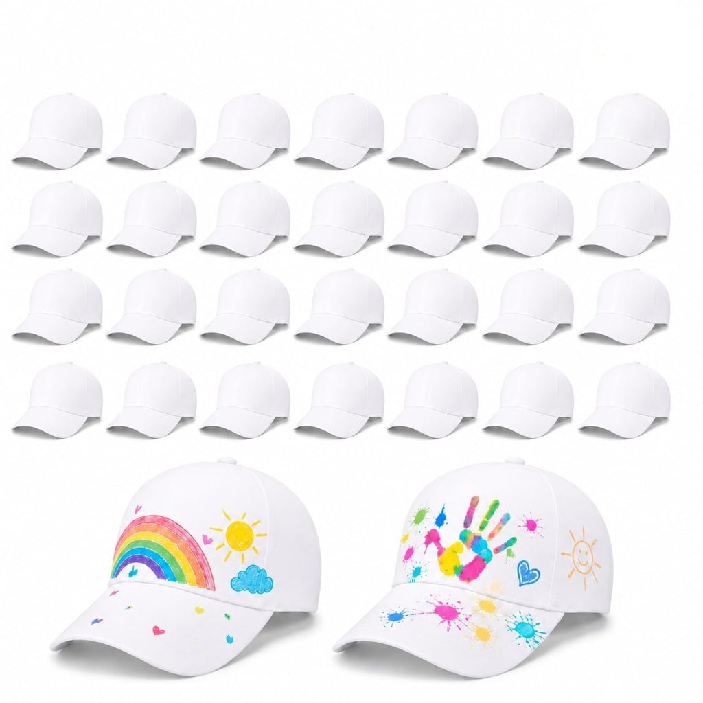 30 Pcs DIY Kids Baseball Caps Hats Q959