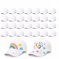 30 Pcs DIY Kids Baseball Caps Hats Q959