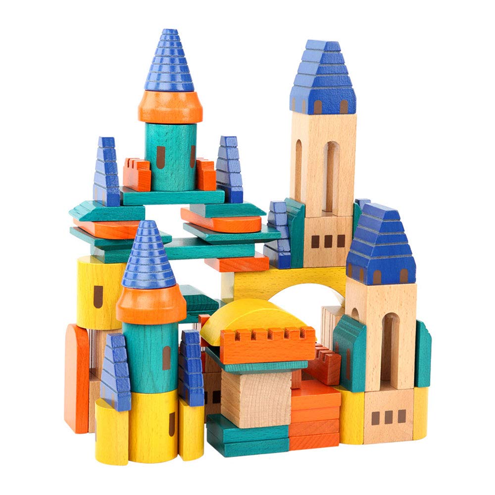 69 Pcs Wooden Building Blocks Set M757