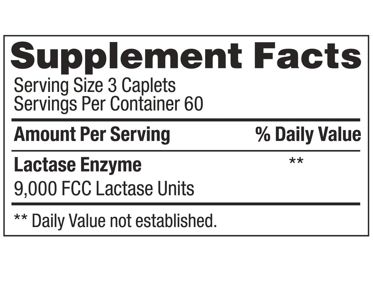 Lactase Enzyme 180 Caplets A618
