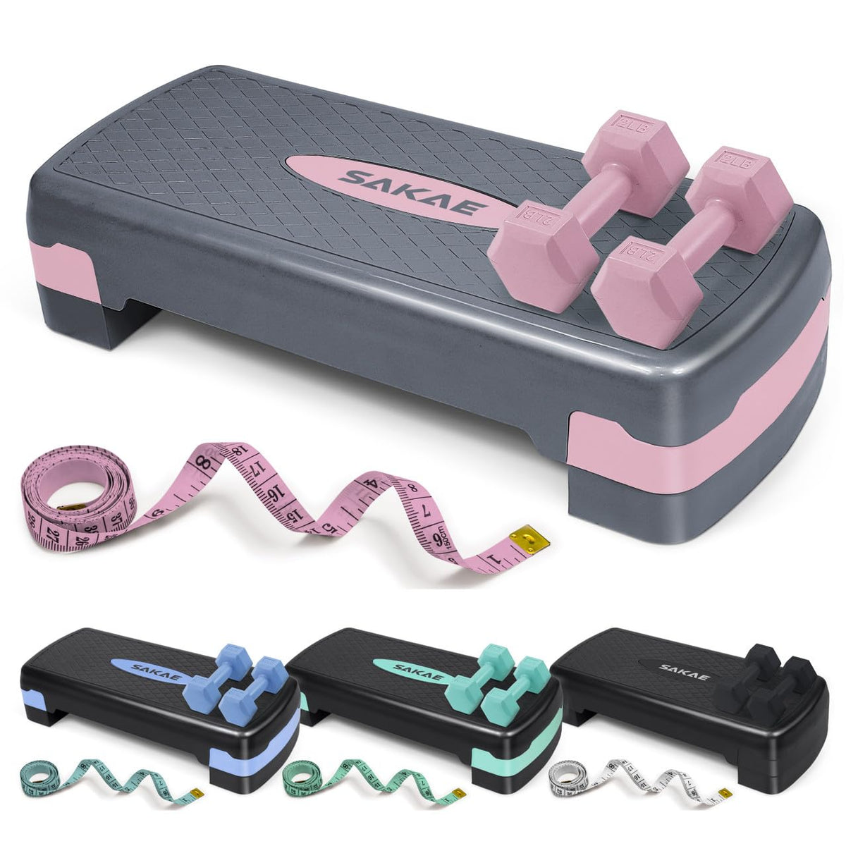Adjustable Stepper Set with Dumbbells K264