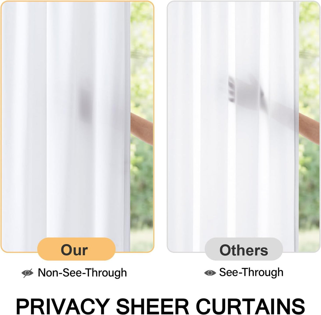 White Sidelight Curtains 2 Panels 26 x 72 inches M826