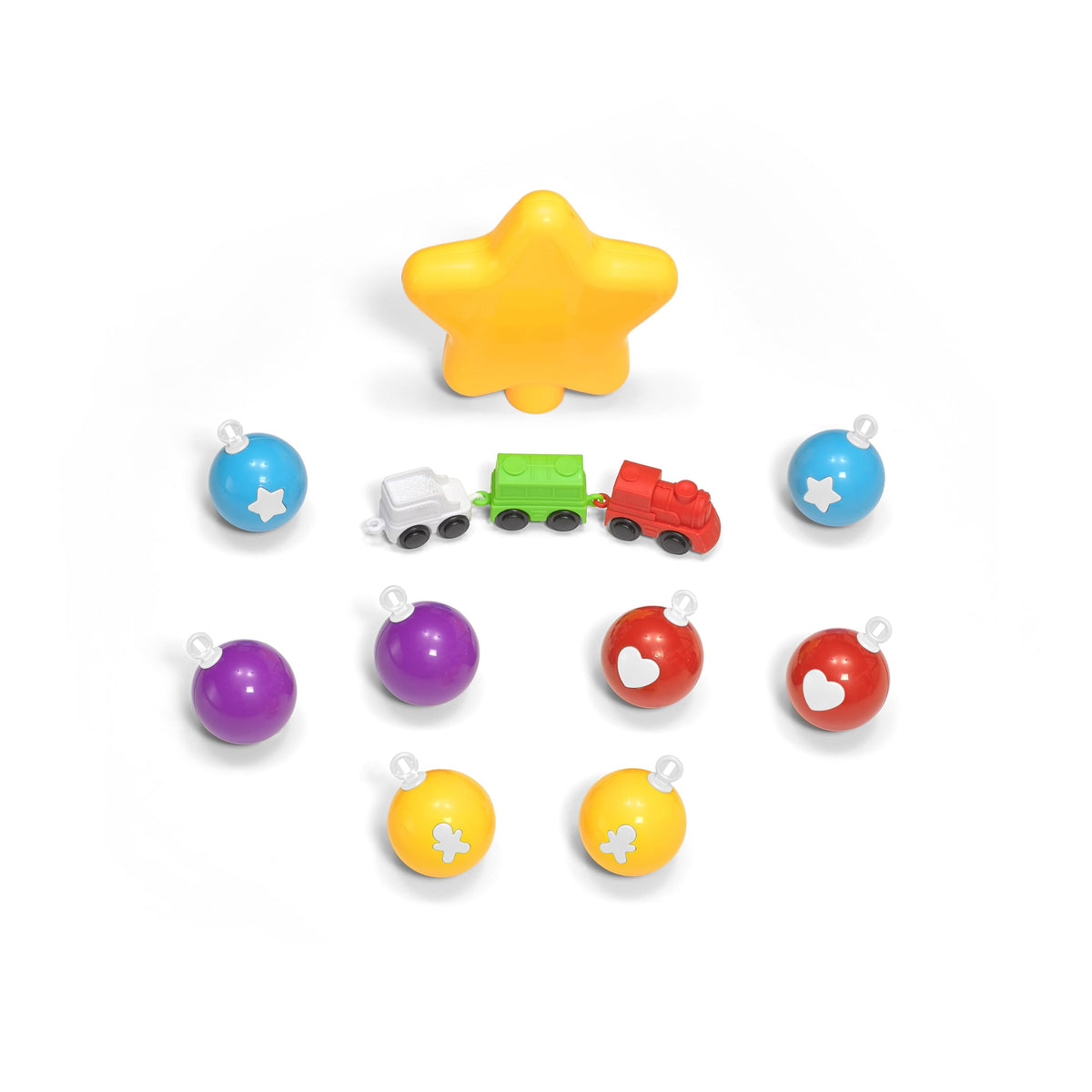 Kids Interactive Holiday Tree with 12 Colorful Plastic Ornaments M11876