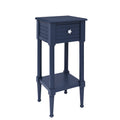 Navy Small Accent Table with Storage L192