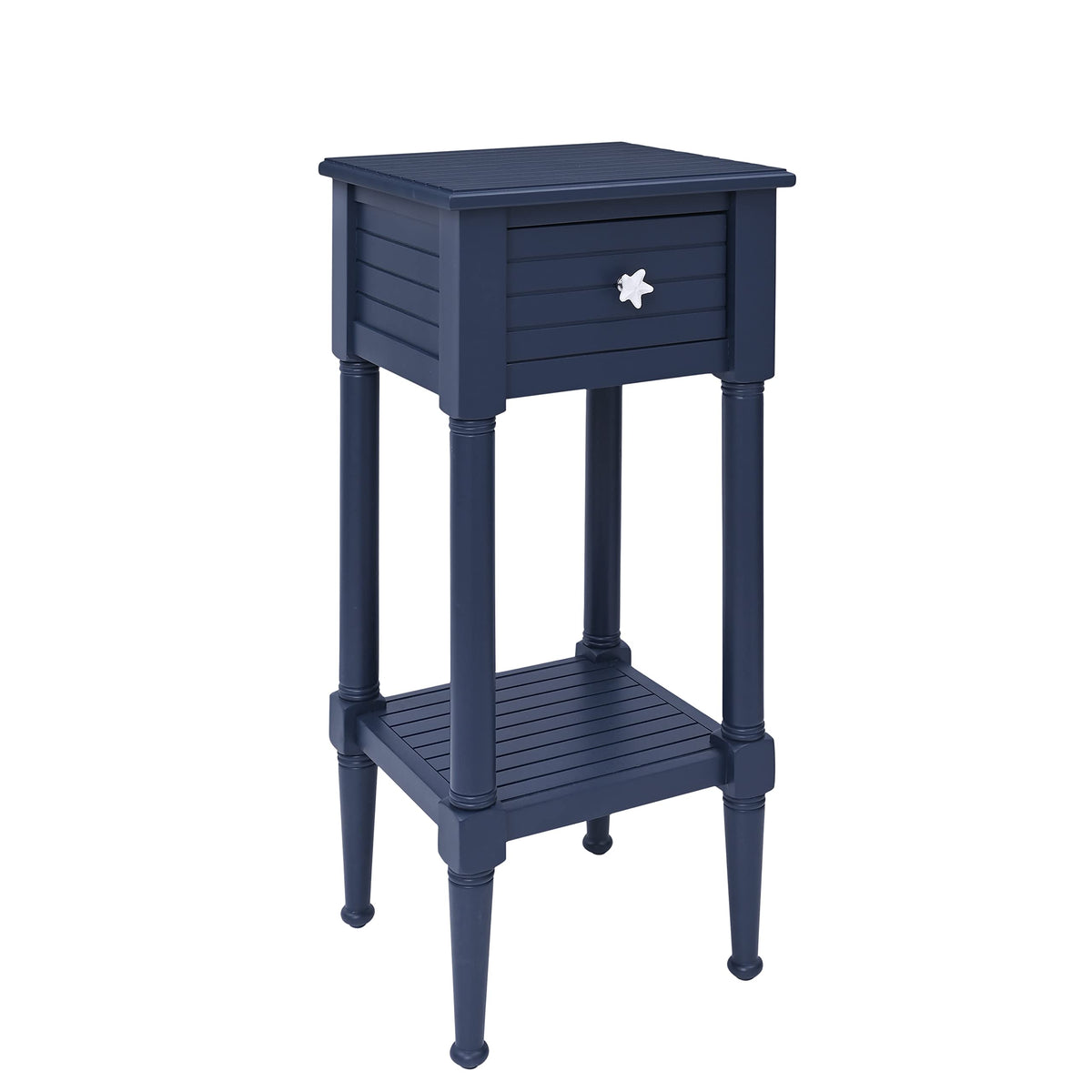 Navy Small Accent Table with Storage L192