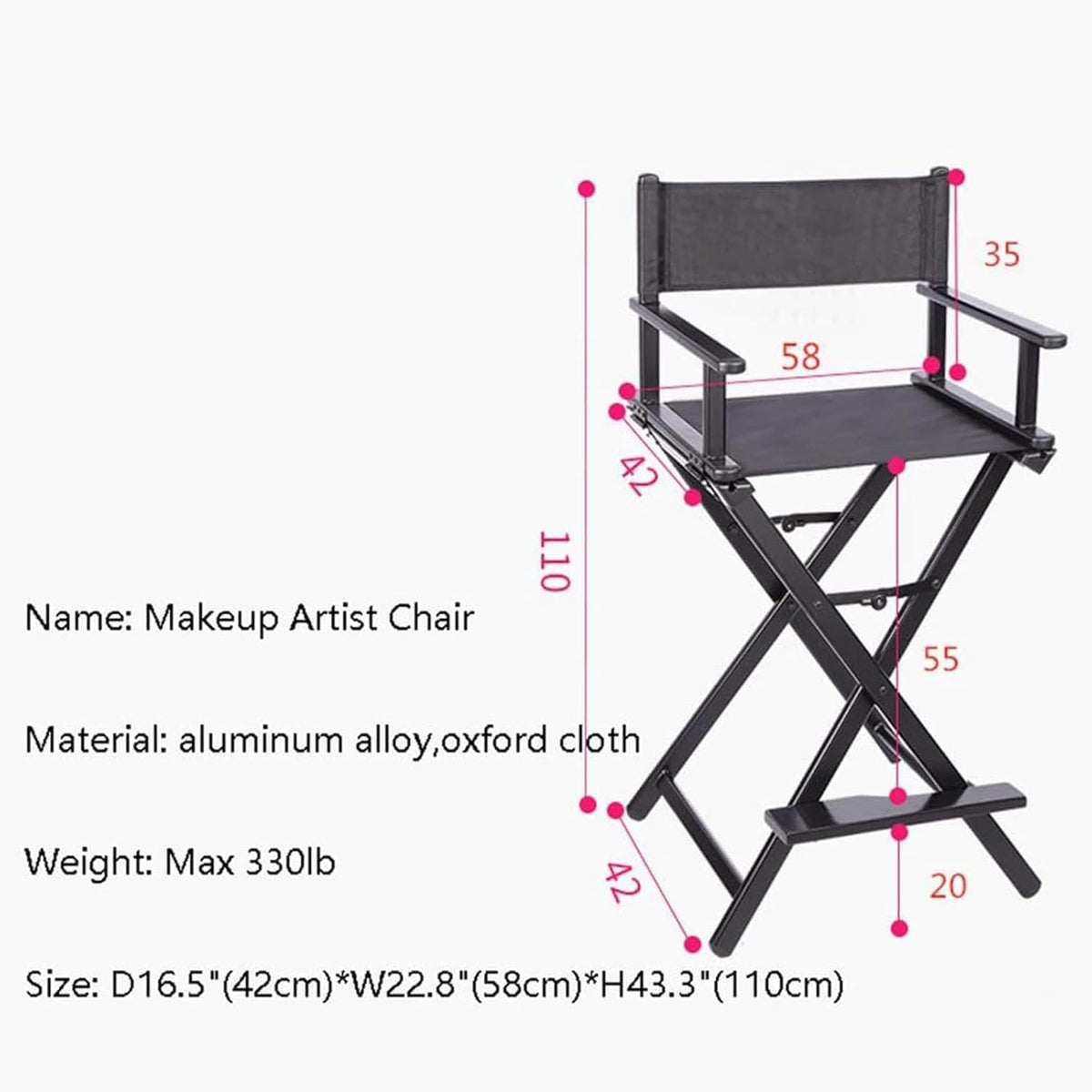 Folding Director Chair with Footrest Z42933