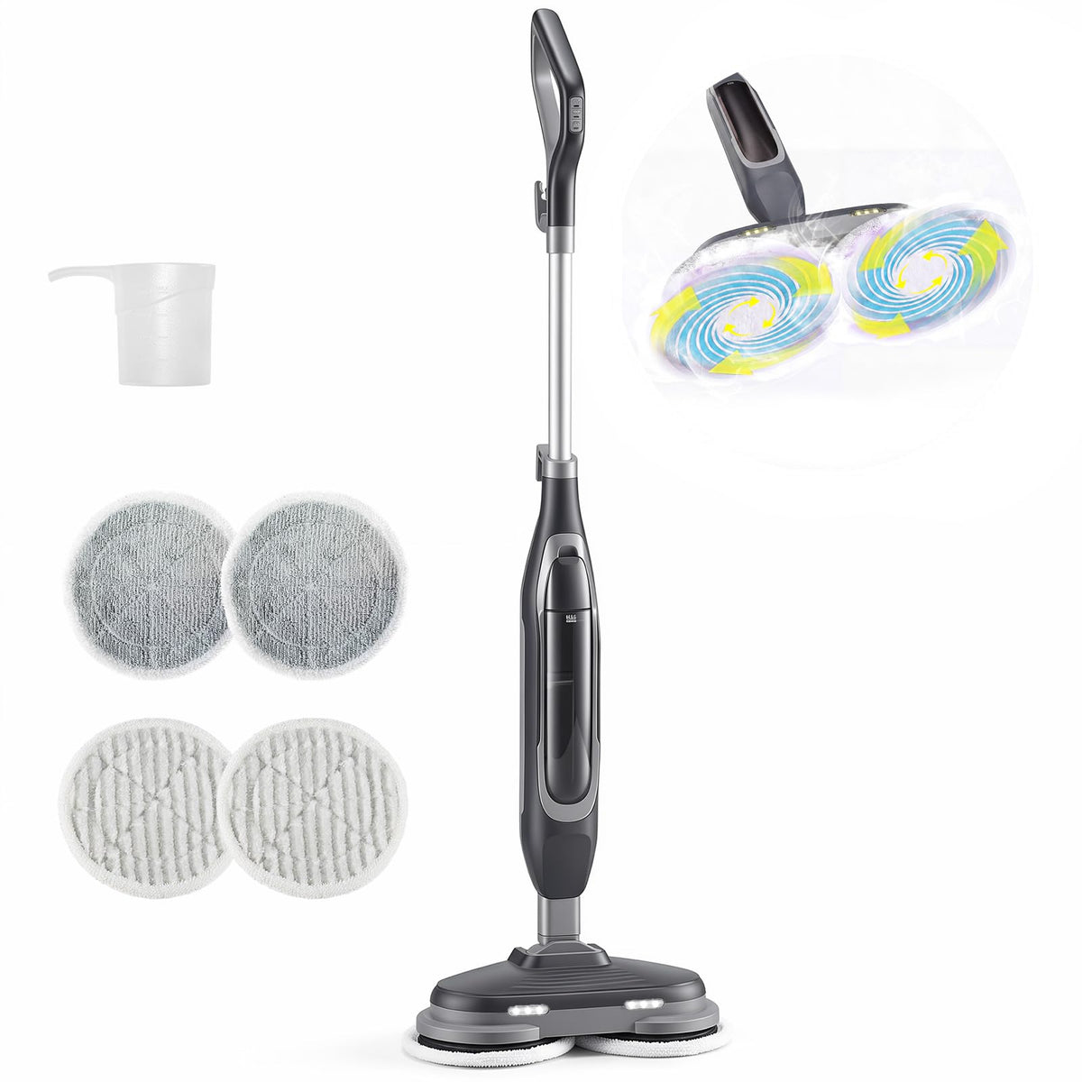Dual Rotating Scrub & Steam Mop I7569