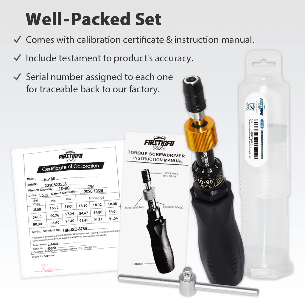 Certified Limiting Torque Screwdriver with T-Handle L801