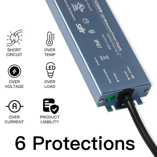 200W IP67 Waterproof LED Driver Power Supply Transformer Z2357