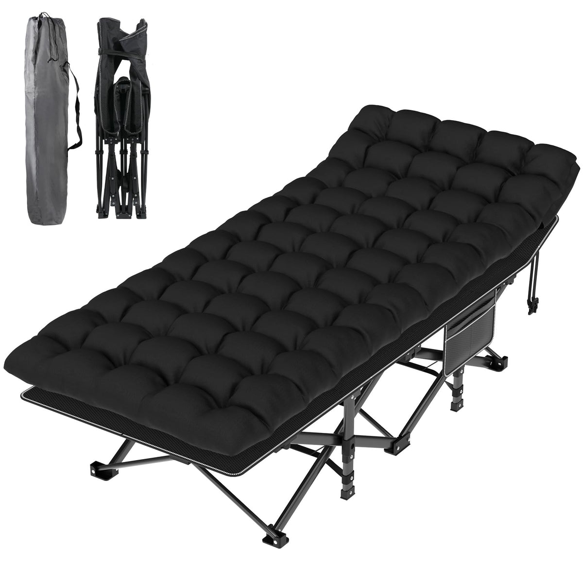 Folding Camp Cot with Cushion X80413