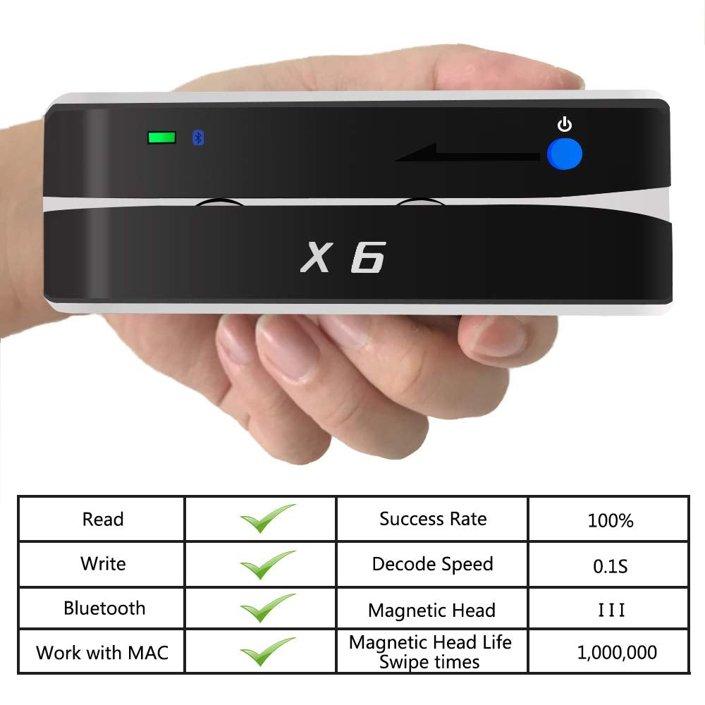 Bluetooth Magnetic Card Reader Writer USB 3 Tracks S781