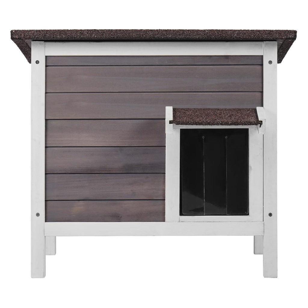 Weatherproof Wooden Outdoor Cat House B573210