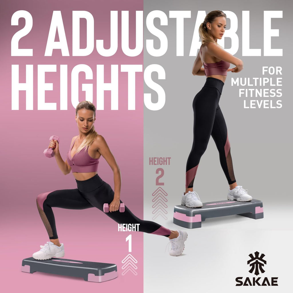 Adjustable Stepper Set with Dumbbells K264