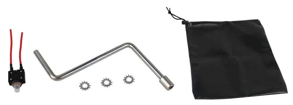 Electric A-Frame Tongue Jack with LED Work Light and Ground Wiring, 3,650 lbs. Capacity, Black L765