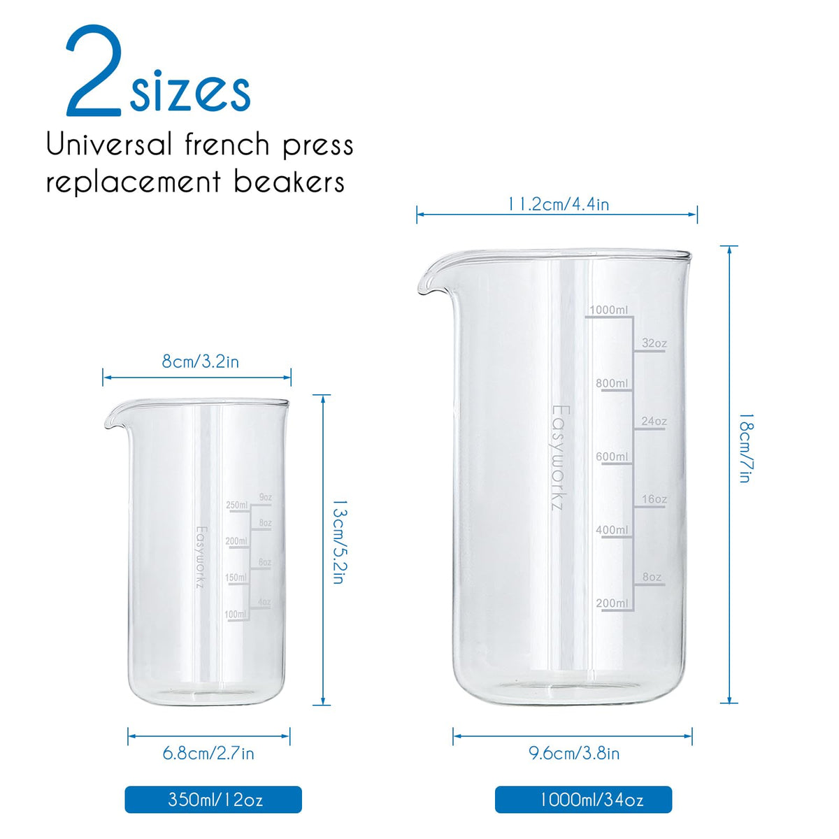 12 oz Borosilicate Glass French Press K652