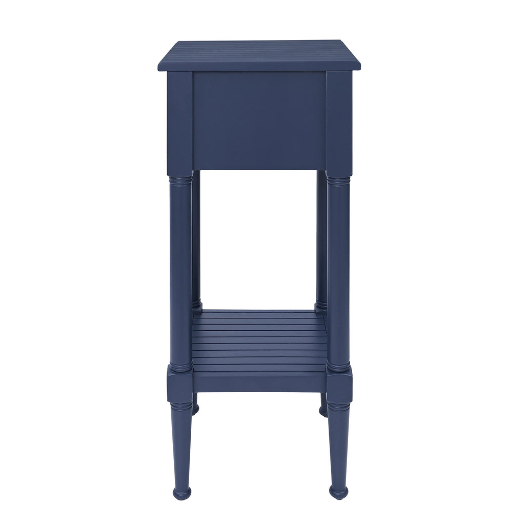 Navy Small Accent Table with Storage L192
