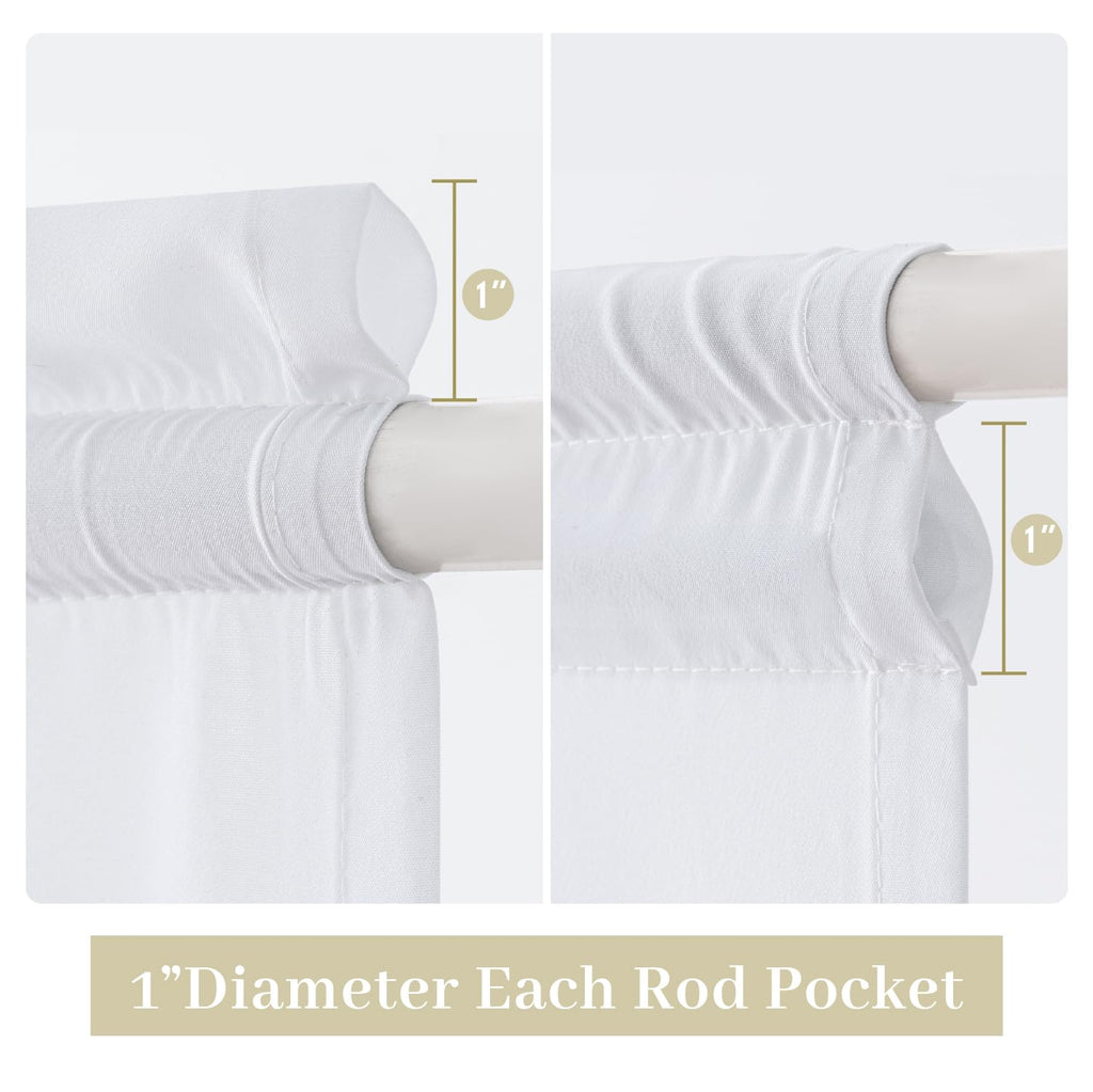 White Sidelight Curtains 2 Panels 26 x 72 inches M826