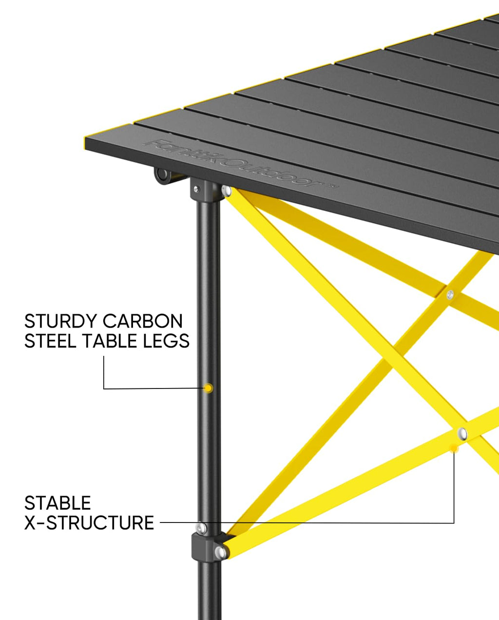 Portable Folding Aluminum Camping Table with Carry Bag E9173
