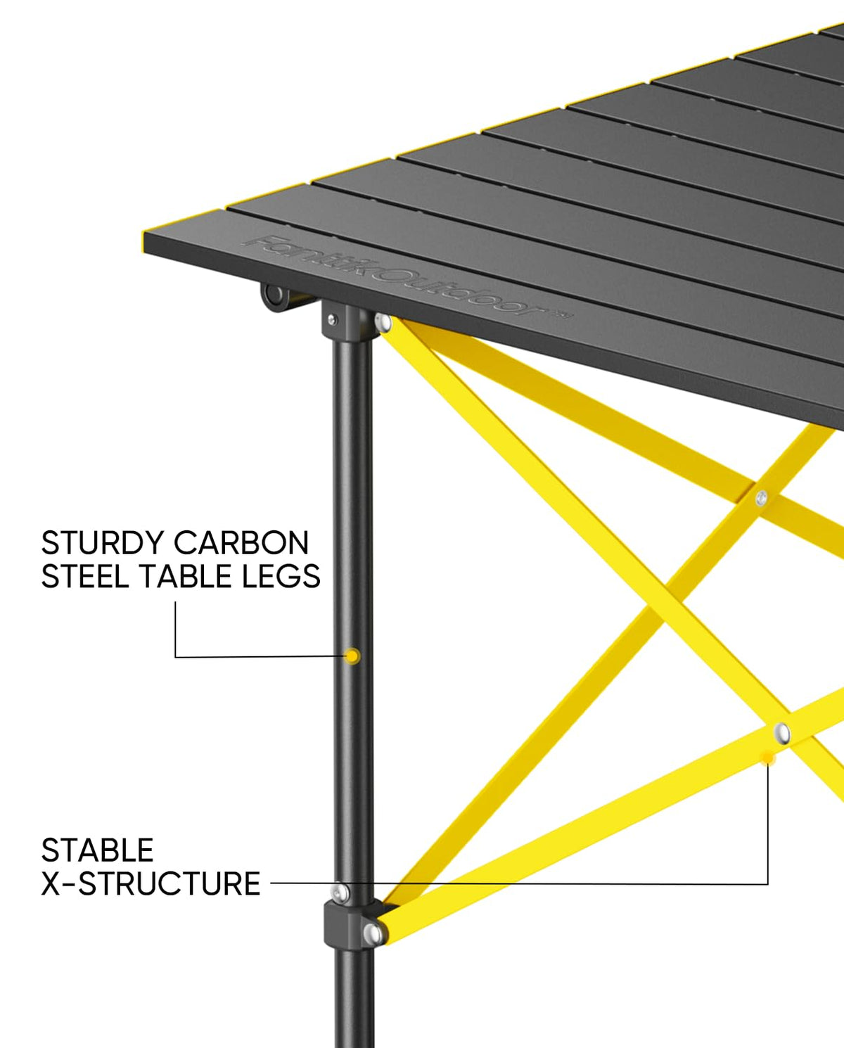 Portable Folding Aluminum Camping Table with Carry Bag E9173