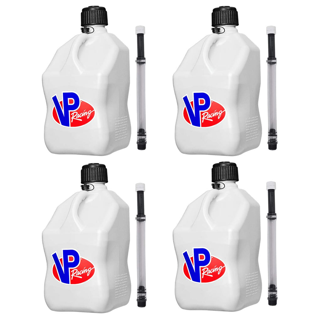 5.5 Gallon Utility Container with 14 Inch Hose, White (4 Pack) L135
