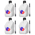 5.5 Gallon Utility Container with 14 Inch Hose, White (4 Pack) L135