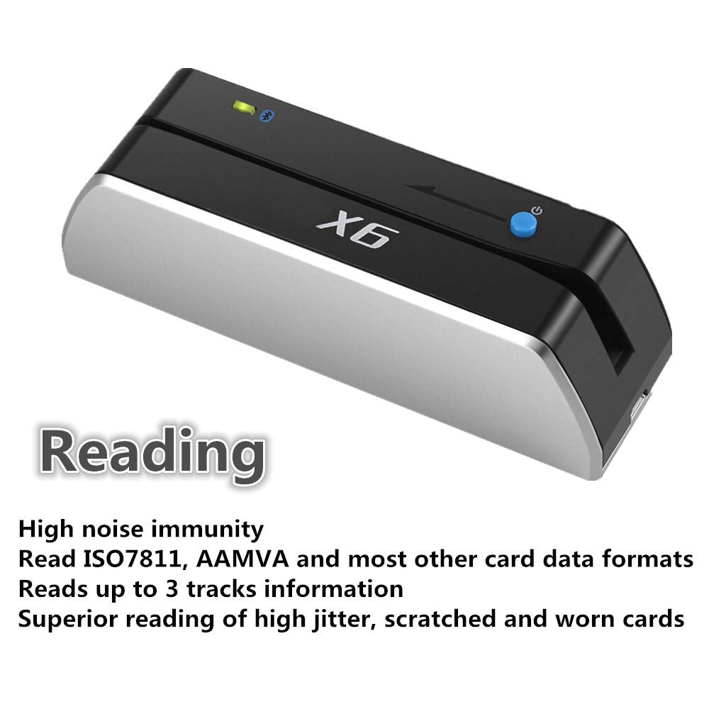 Bluetooth Magnetic Card Reader Writer USB 3 Tracks S781