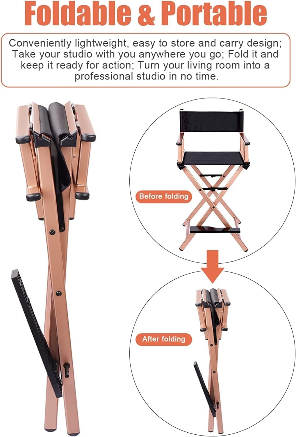 Folding Director Chair with Footrest Z42933