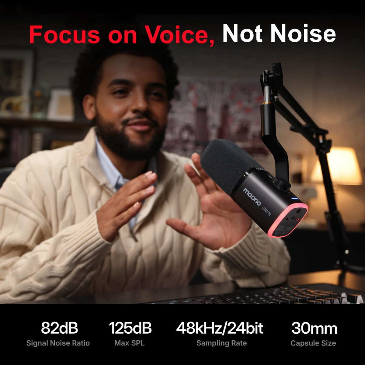 Wireless Dynamic Gaming Microphone F660