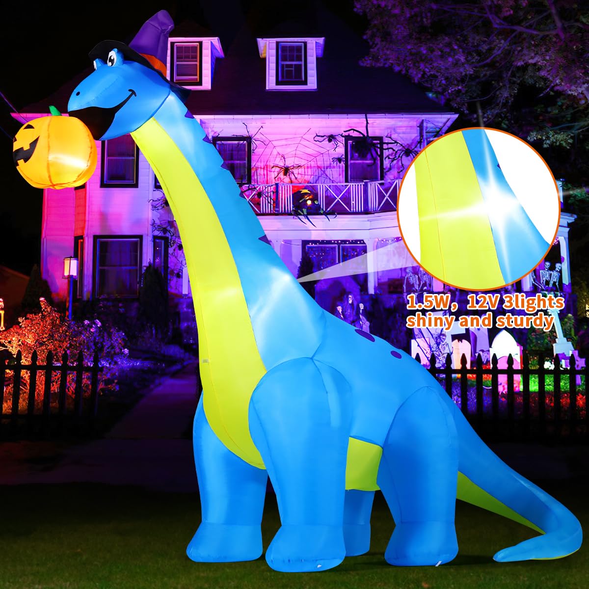 10 FT Animated Inflatable Dinosaur Pumpkin E621