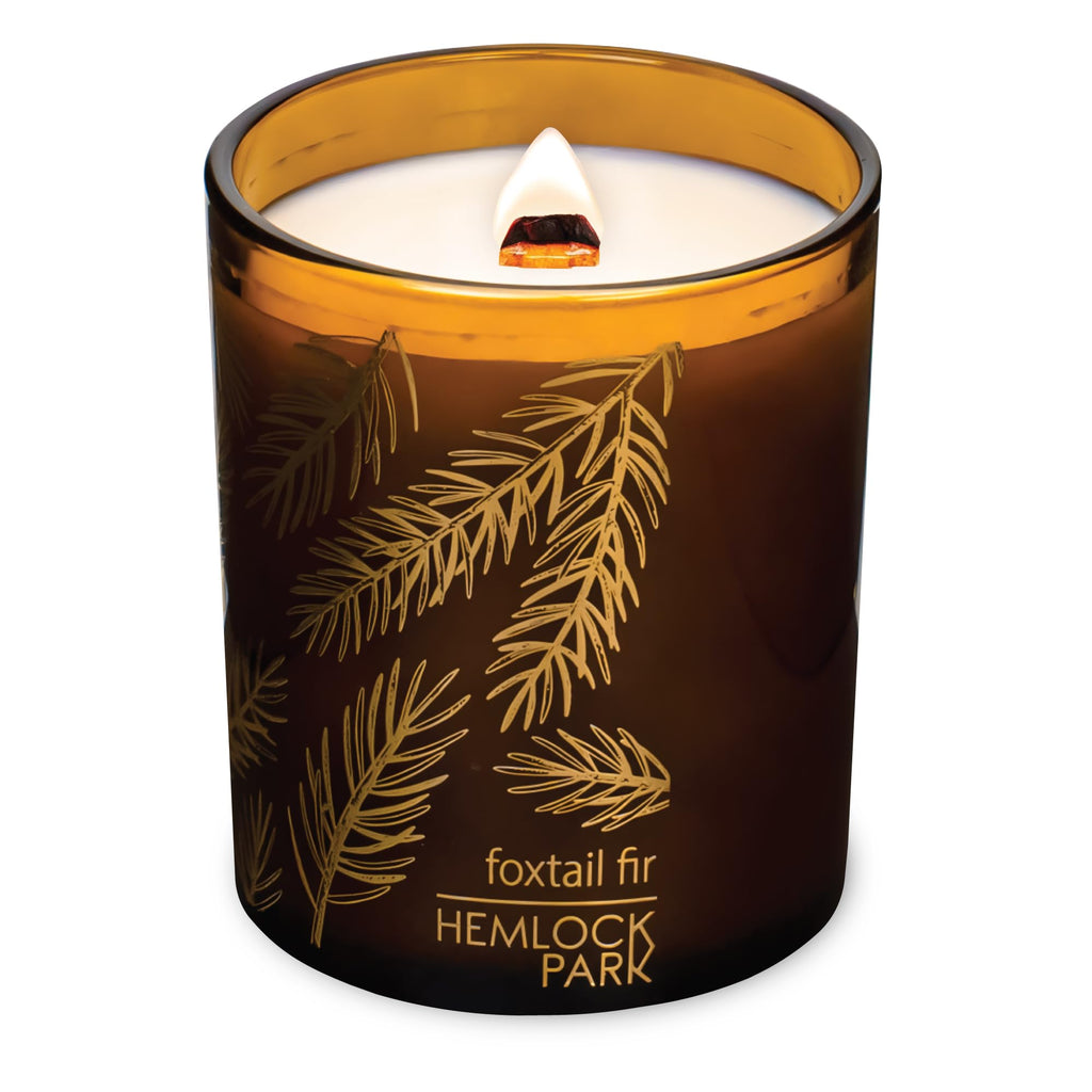 Amber & Gold Crackling Wood Wick Candle 7 oz S86469