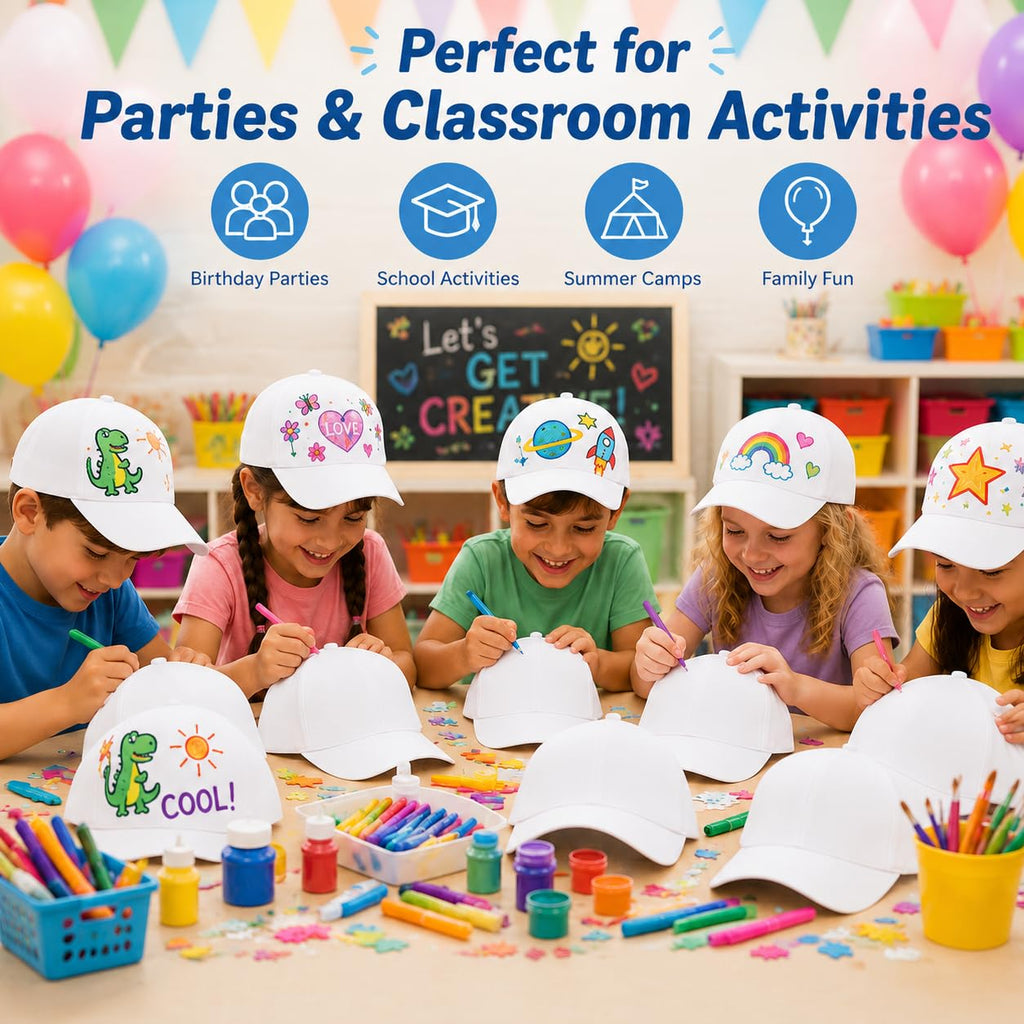 30 Pcs DIY Kids Baseball Caps Hats Q959