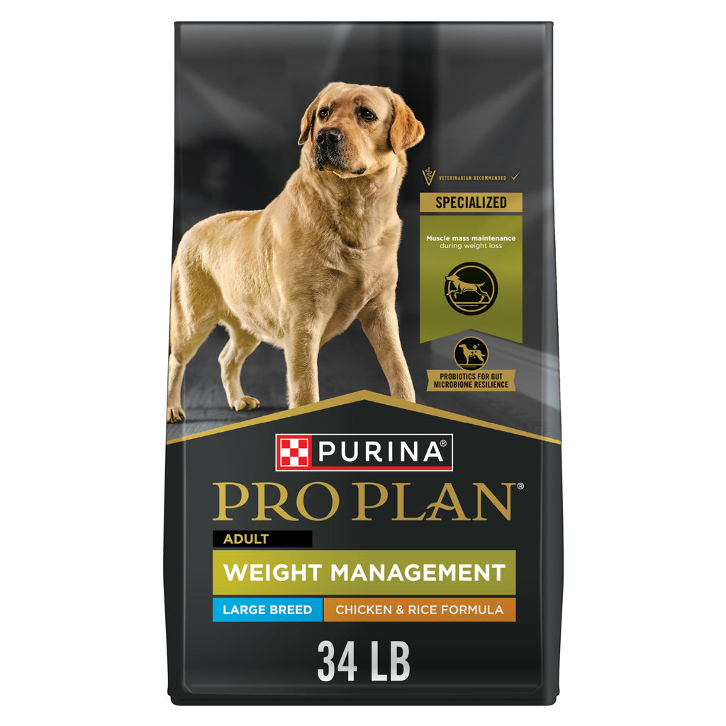 Weight Management Large Breed Dog Food Chicken 34 lb Bag J668