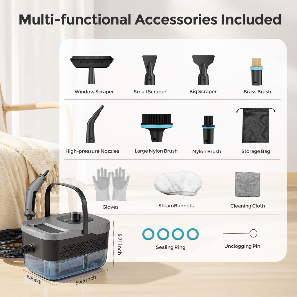 Portable 1800W Handheld Steam Cleaner E99676
