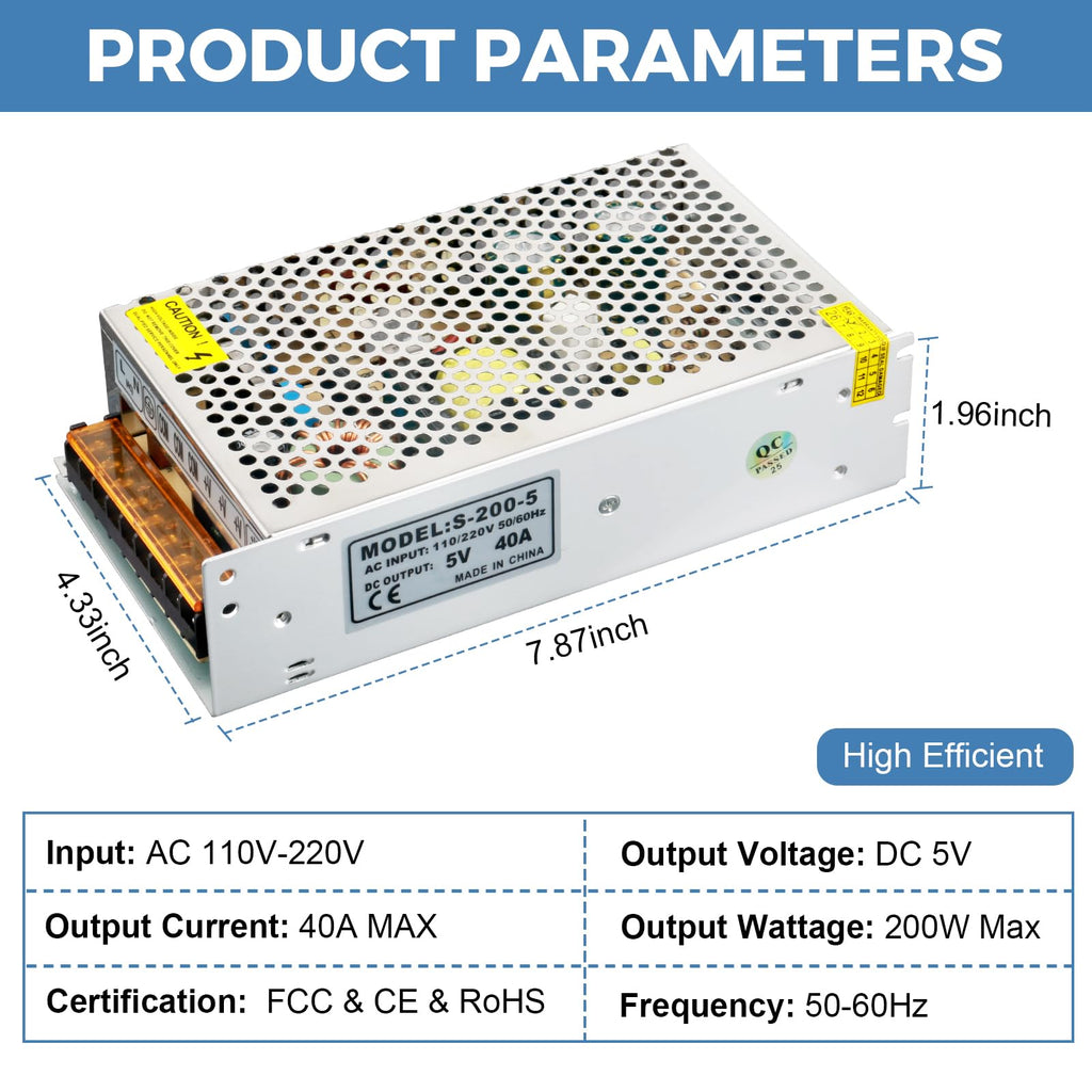 5V 40A Switching Power Supply M8498
