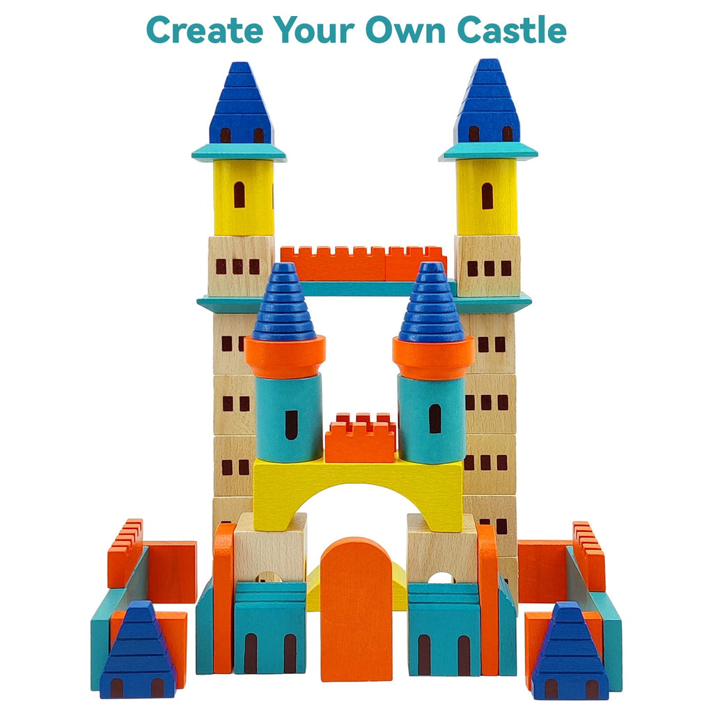69 Pcs Wooden Building Blocks Set M757