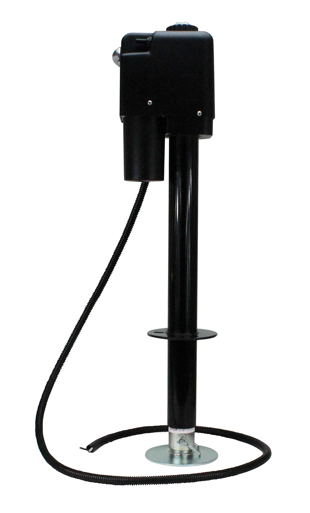 Electric A-Frame Tongue Jack with LED Work Light and Ground Wiring, 3,650 lbs. Capacity, Black L765