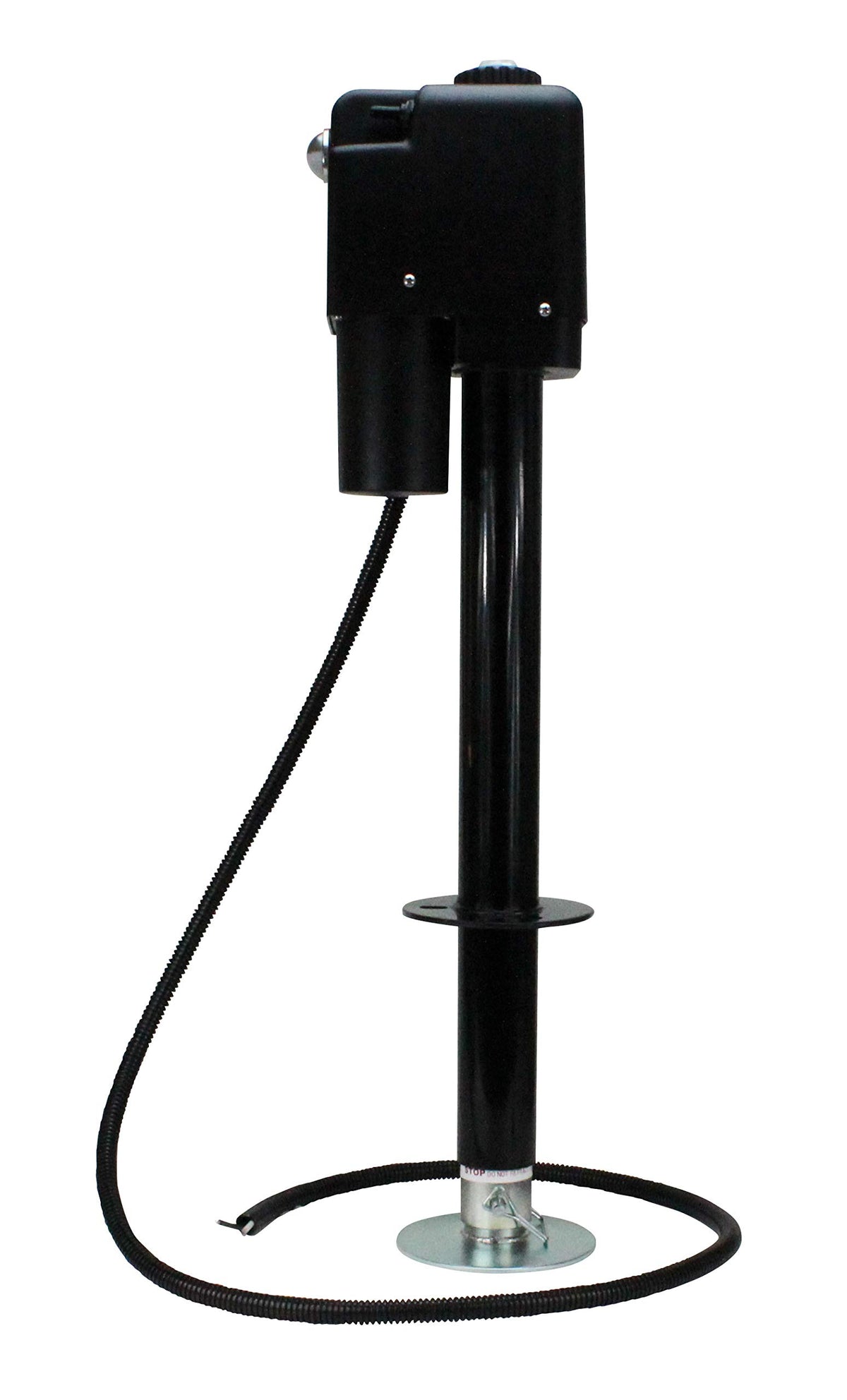 Electric A-Frame Tongue Jack with LED Work Light and Ground Wiring, 3,650 lbs. Capacity, Black L765