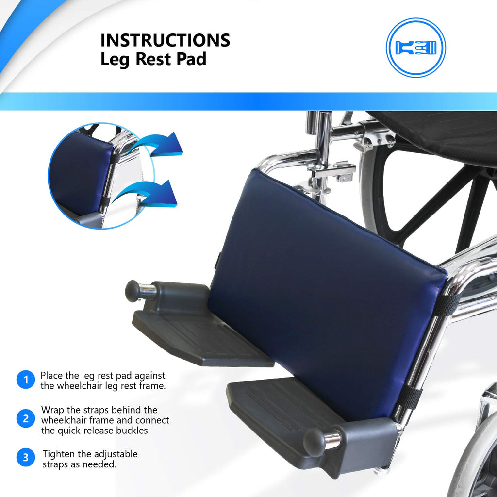 Cushioned Non-Slip Vinyl Wheelchair Leg Rest Pad H454485