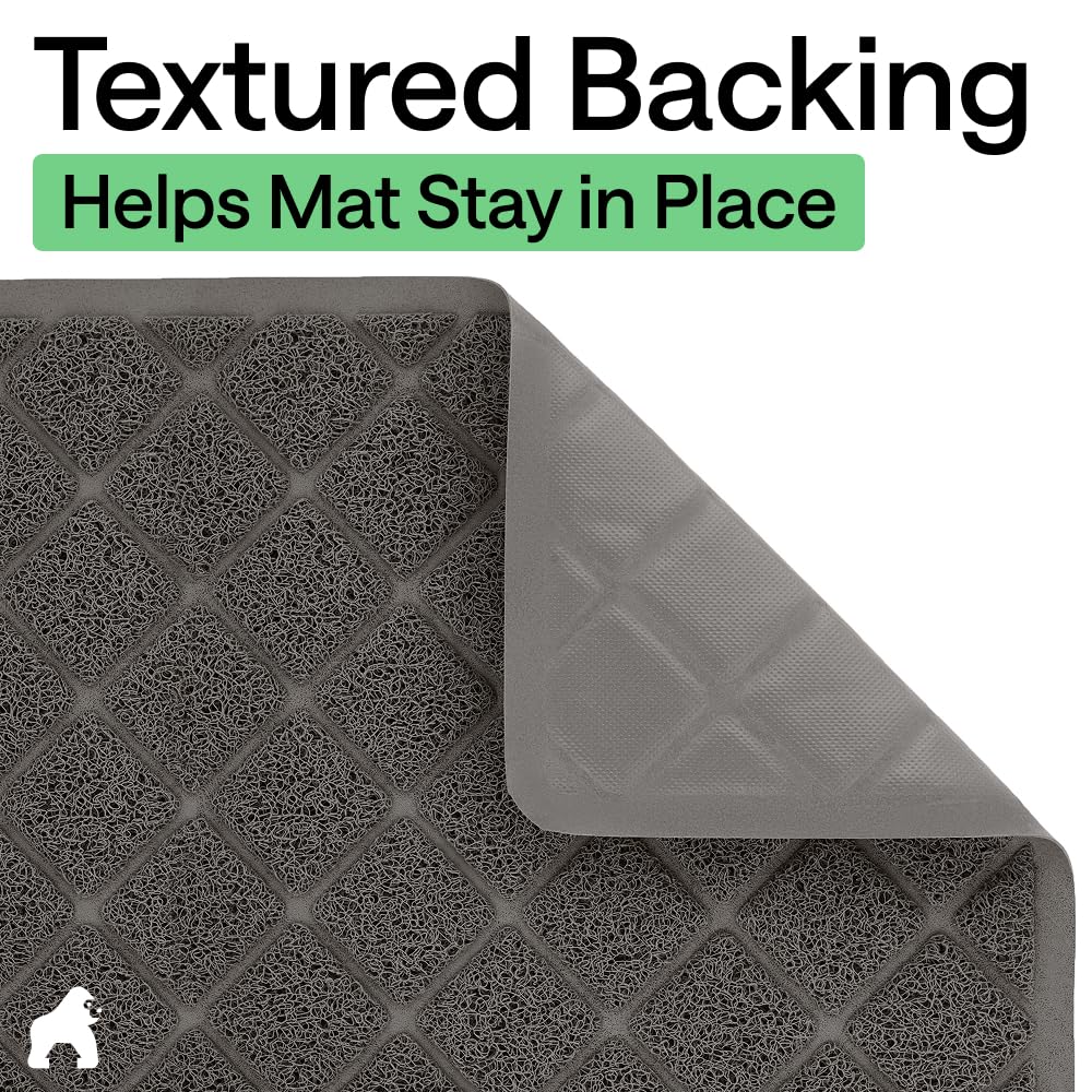 Coiled Mesh Cat Litter Box Mat 30x20 Charcoal U19075