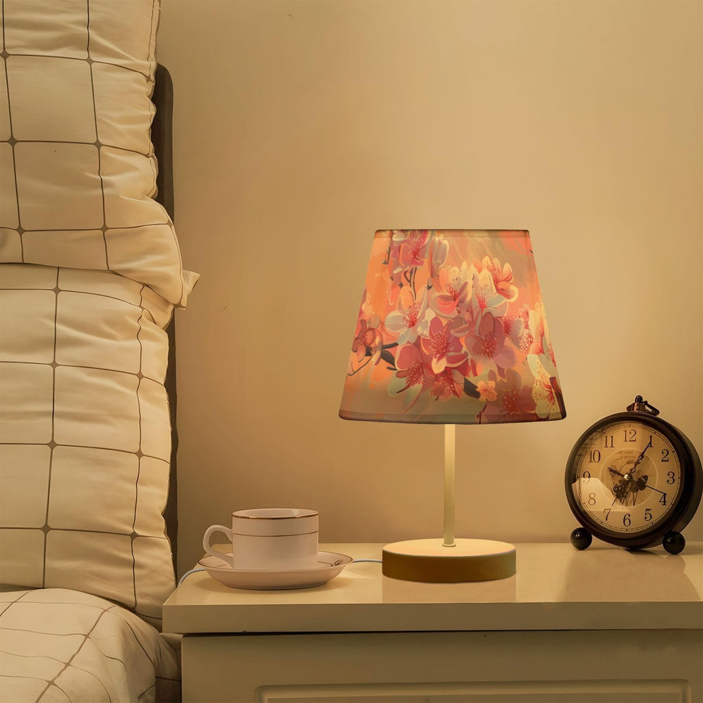 Cherry Blossoms Painting 3-Way Dimmable LED Table Lamp W22981