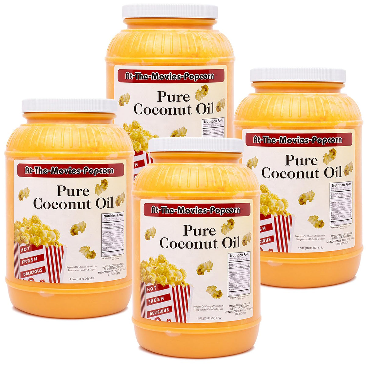 Yellow Coconut Popcorn Popping Oil Case Of Four Gallons A202