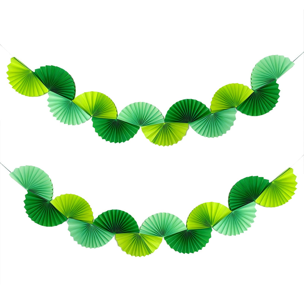 Green Paper Fan Garlands L893